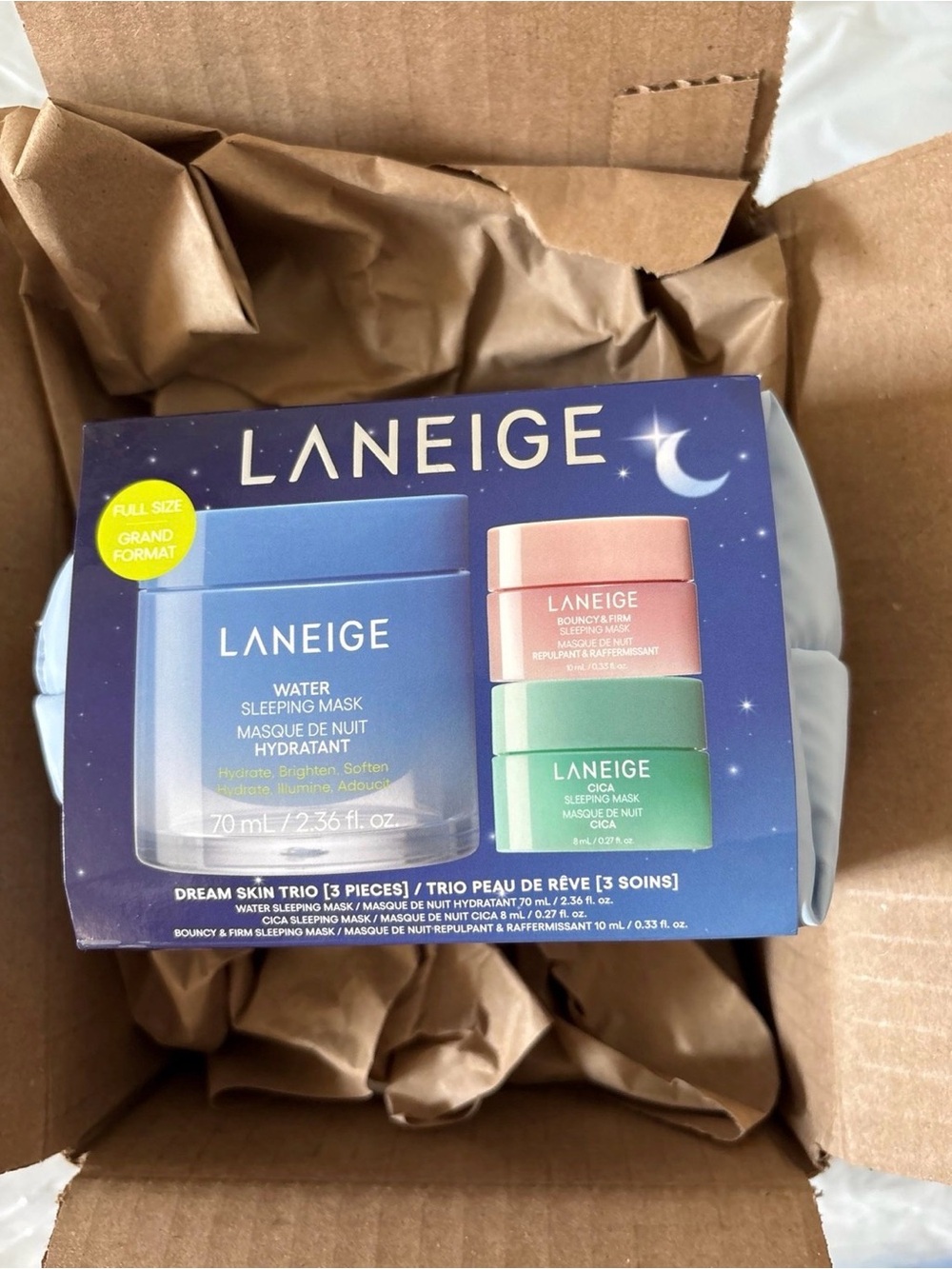 New LANEIGE Dream Skin Trio Sleeping Masks Set